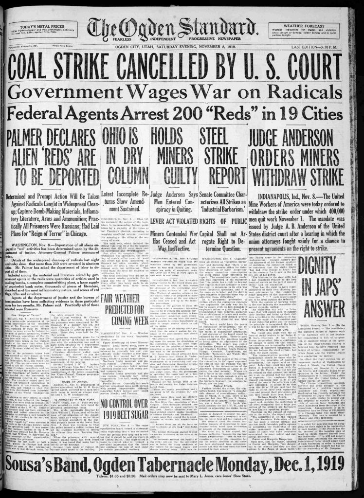 The Palmer Raids (1919-1920) - Immigration History